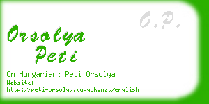 orsolya peti business card